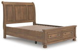 J&M Furniture - Ashley Furniture - Feddinger Queen Storage Sleigh Bed - Queen Storage Sleigh Bed - PCB779B4
