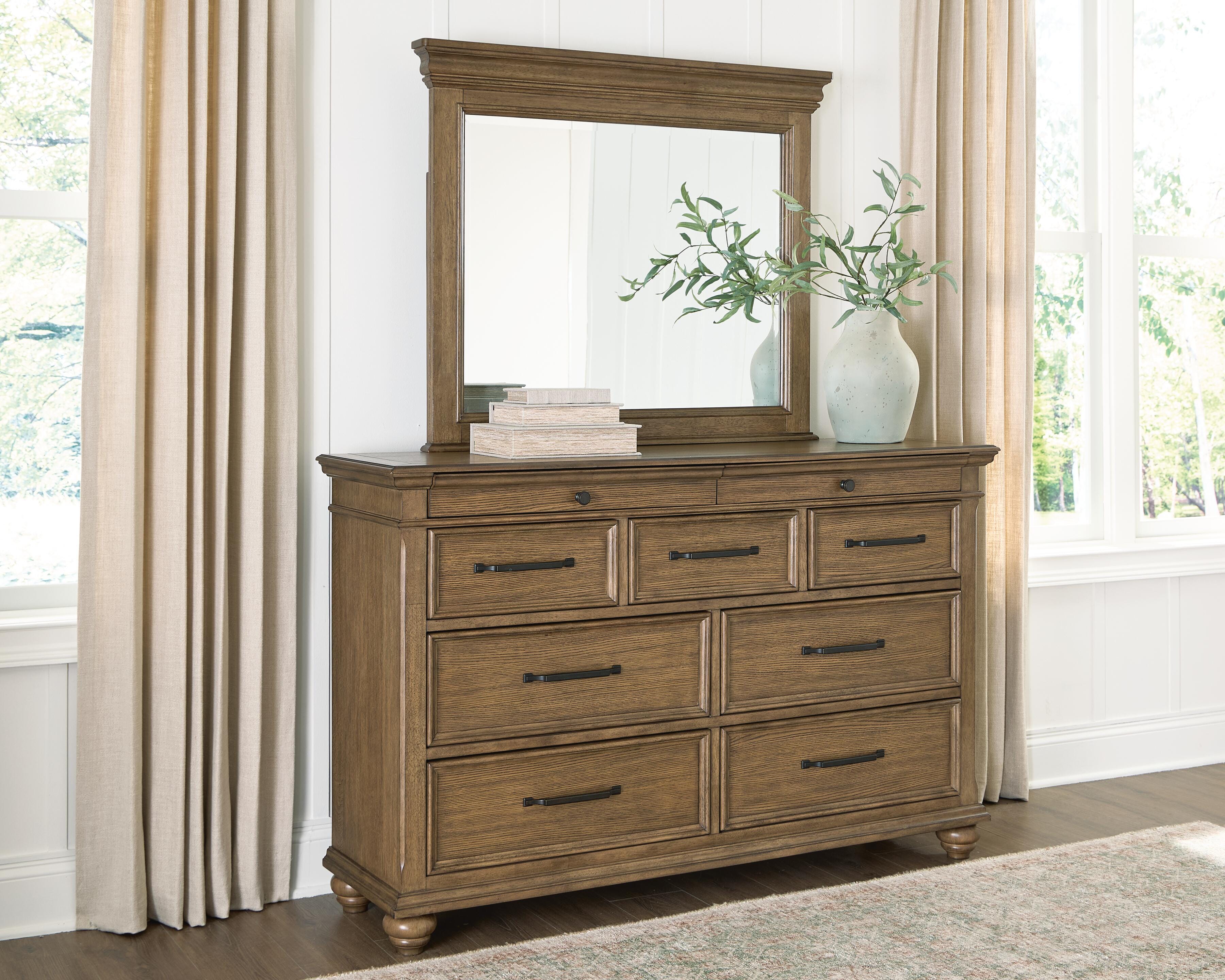 J&M Furniture - Ashley Furniture - Karallin Dresser and Mirror - Dresser and Mirror - PCB782B1