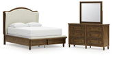 J&M Furniture - Ashley Furniture - Sturlayne Queen Upholstered Panel Bed, Dresser and Mirror - Queen Upholstered Panel Bed, Dresser and Mirror - B787B3