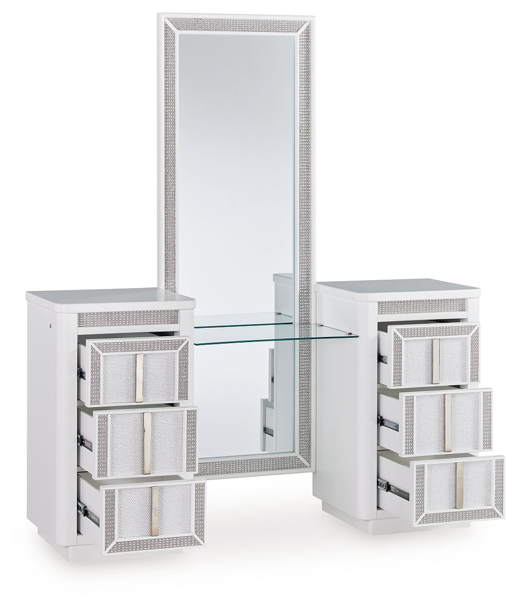J&M Furniture - Ashley Furniture - Chalanna Vanity with Mirror - Vanity with Mirror - B822B7