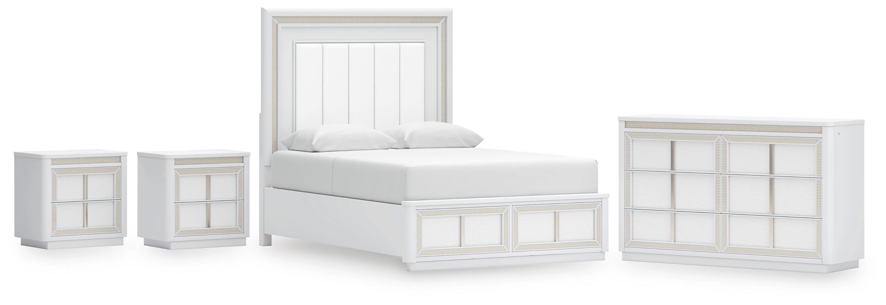 J&M Furniture - Ashley Furniture - Chalanna Queen Storage Bed, Dresser and 2 Nightstands - Queen Storage Bed, Dresser and 2 Nightstands - B822B9