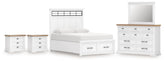 J&M Furniture - Ashley Furniture - Ashbryn King Panel Bed, Dresser, Mirror and 2 Nightstands - King Panel Bed, Dresser, Mirror and 2 Nightstands - B844B10
