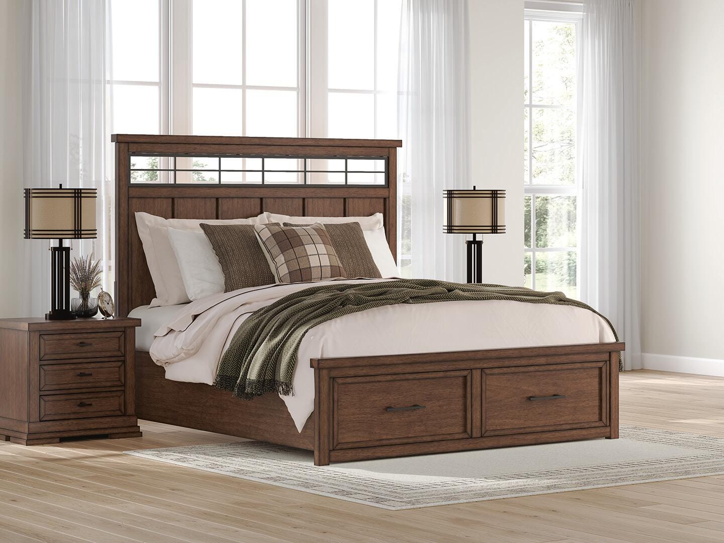 J&M Furniture - Ashley Furniture - Taffenbrook King Panel Storage Bed - King Panel Storage Bed - B849B4
