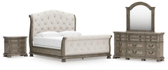 J&M Furniture - Ashley Furniture - Ardenfield King Sleigh Bed, Dresser, Mirror and Nightstand - King Sleigh Bed, Dresser, Mirror and Nightstand - B944B7