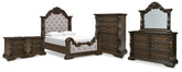 J&M Furniture - Ashley Furniture - Maylee Queen Panel Bed, Dresser, Mirror, Chest and 2 Nightstands - Queen Panel Bed, Dresser, Mirror, Chest and 2 Nightstands - B947B16