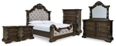 J&M Furniture - Ashley Furniture - Maylee King Upholstered Bed, Dresser, Mirror, Chest and 2 Nightstands - King Upholstered Bed, Dresser, Mirror, Chest and 2 Nightstands - B947B13
