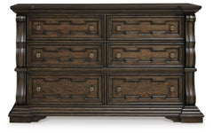 Maylee Queen Upholstered Bed, Dresser, Chest and Nightstand