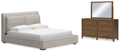 J&M Furniture - Ashley Furniture - Cabalynn California King Upholstered Bed, Dresser and Mirror - California King Upholstered Bed, Dresser and Mirror - B974B11