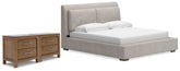 J&M Furniture - Ashley Furniture - Cabalynn King Upholstered Bed and 2 Nightstands - King Upholstered Bed and 2 Nightstands - B974B16