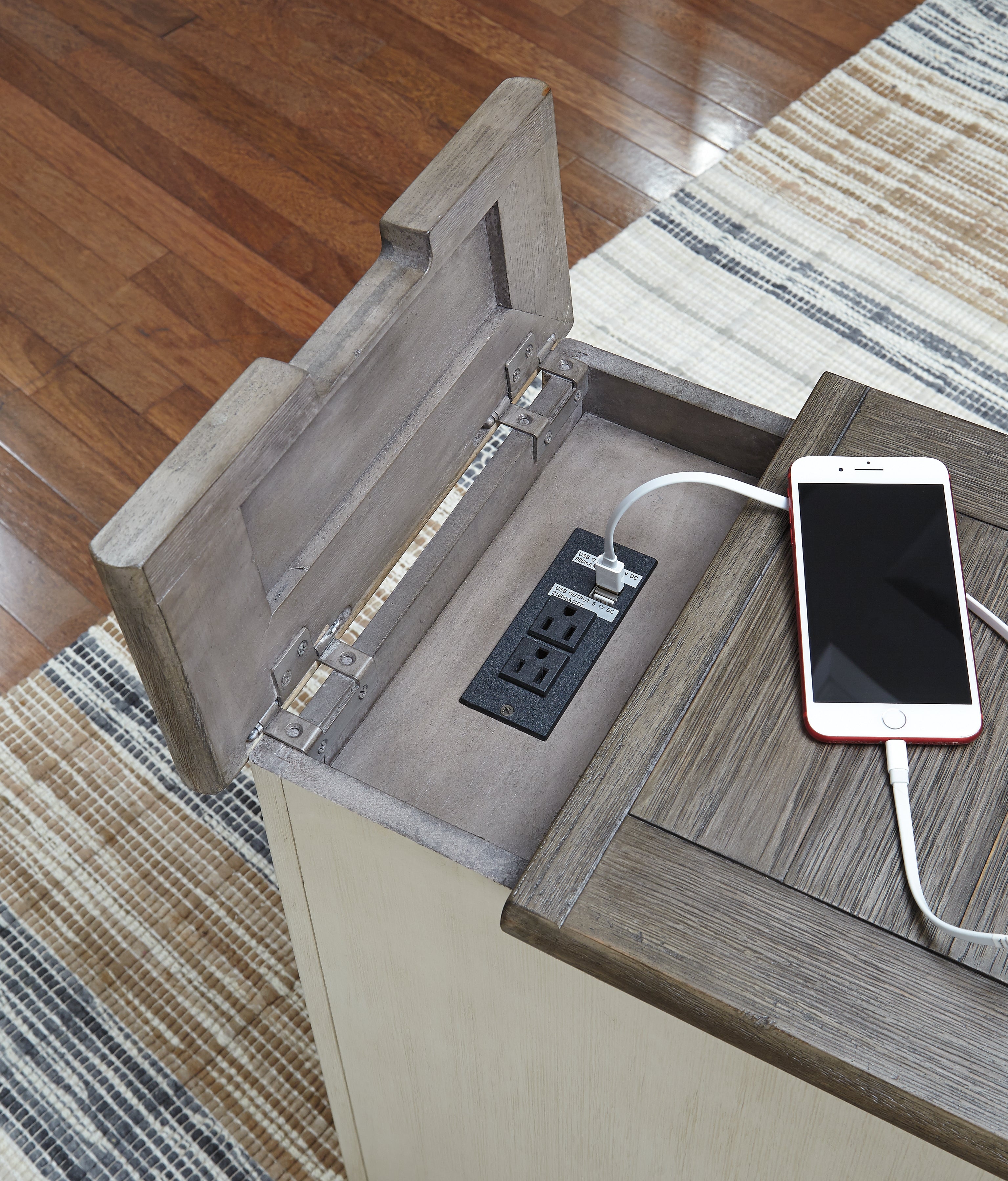 Bolanburg Chairside End Table with USB Ports & Outlets Ashley Furniture