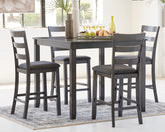 J&M Furniture - Ashley Furniture - Bridson Counter Height Dining Table and Bar Stools (Set of 5) - Square Counter TBL Set (5/CN) - D383-223