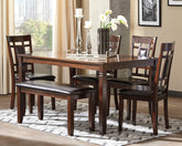 J&M Furniture - Ashley Furniture - Bennox Dining Table and Chairs with Bench (Set of 6) - Dining Room Table Set (6/CN) - D384-325