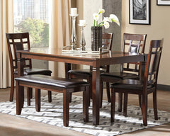 J&M Furniture - Ashley Furniture - Bennox Dining Table and Chairs with Bench (Set of 6) - Dining Room Table Set (6/CN) - D384-325