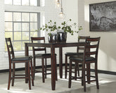 J&M Furniture - Ashley Furniture - Coviar Counter Height Dining Table and Bar Stools (Set of 5) - DRM Counter Table Set (5/CN) - D385-223