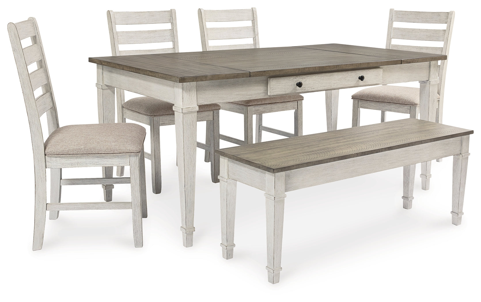 J&M Furniture - Ashley Furniture - Skempton Dining Table, 4 Chairs, and Bench - Dining Table, 4 Chairs, and Bench - D394D5