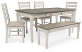 J&M Furniture - Ashley Furniture - Skempton Dining Table, 4 Chairs, and Bench - Dining Table, 4 Chairs, and Bench - D394D5