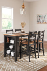 J&M Furniture - Ashley Furniture - Gesthaven Counter Height Dining Table and 4 Barstools - Counter Height Dining Table and 4 Barstools - D396D2