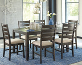 J&M Furniture - Ashley Furniture - Rokane Dining Table and Chairs (Set of 7) - Dining Room Table Set (7/CN) - D397-425