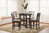 J&M Furniture - Ashley Furniture - Langwest Counter Height Dining Table and 4 Barstools (Set of 5) - DRM Counter Table Set (5/CN) - D422-223
