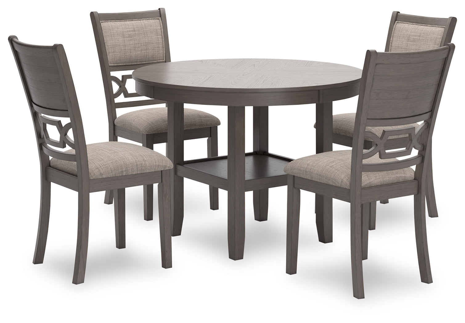 J&M Furniture - Ashley Furniture - Wrenning Dining Table and 4 Chairs (Set of 5) - Dining Room Table Set (5/CN) / Gray - D425-225