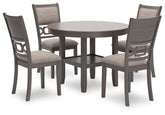 J&M Furniture - Ashley Furniture - Wrenning Dining Table and 4 Chairs (Set of 5) - Dining Room Table Set (5/CN) / Gray - D425-225