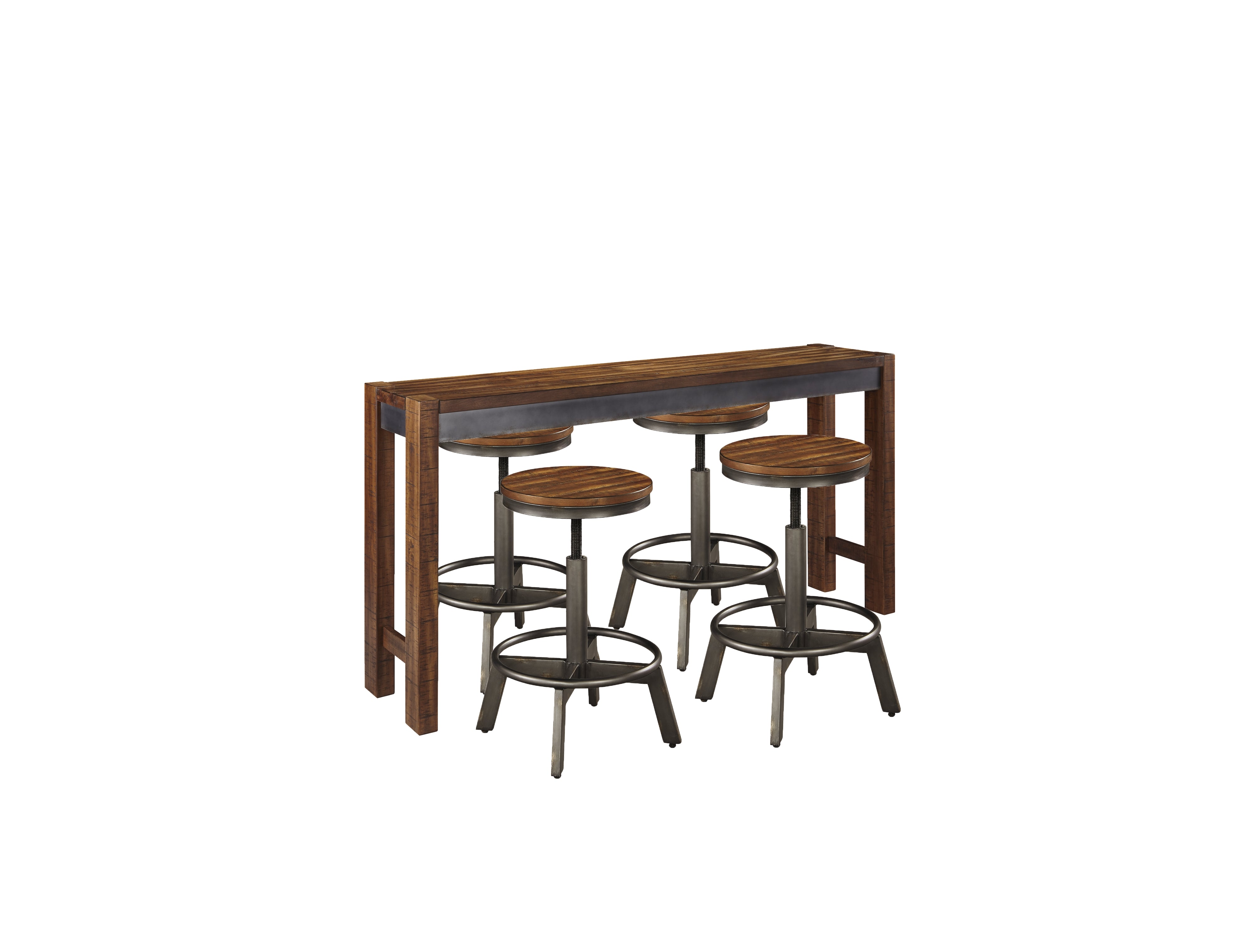 J&M Furniture - Ashley Furniture - Torjin Counter Height Dining Table with 4 Barstools - Counter Height Dining Table with 4 Barstools / Brown/Gray - D440D2