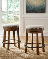J&M Furniture - Ashley Furniture - Valebeck Counter Height Stool - UPH Swivel Stool (1/CN) - D546-124