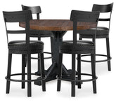 J&M Furniture - Ashley Furniture - Valebeck Counter Height Table and 4 Barstools - Counter Height Table and 4 Barstools - D546D25