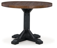 Valebeck Counter Height Table and 4 Barstools