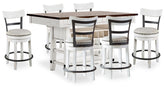 J&M Furniture - Ashley Furniture - Valebeck Counter Height Dining Table and 6 Chairs - Counter Height Dining Table and 6 Chairs - D546D35
