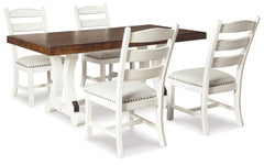 J&M Furniture - Ashley Furniture - Valebeck Dining Table and 4 Chairs - Dining Table and 4 Chairs - D546D2