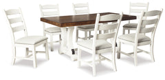 J&M Furniture - Ashley Furniture - Valebeck Dining Table and 6 Chairs - Dining Table and 6 Chairs - D546D6
