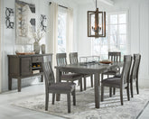 J&M Furniture - Ashley Furniture - Hallanden Dining Table, 6 Chairs and Server - Dining Table, 6 Chairs and Server - D589D5