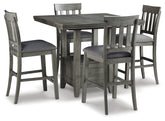 J&M Furniture - Ashley Furniture - Hallanden Counter Height Dining Table and 4 Barstools - Counter Height Dining Table and 4 Barstools - D589D3