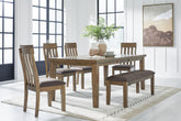 J&M Furniture - Ashley Furniture - Urbinforte Extension Dining Table, 4 Chairs and Bench - Extension Dining Table, 4 Chairs and Bench - PCD592D2
