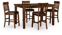 Ralene Counter Height Dining Table and 4 Barstools
