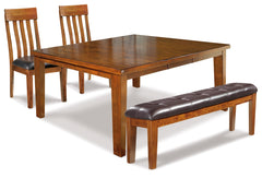 J&M Furniture - Ashley Furniture - Ralene Dining Table and 2 Chairs and Bench - Dining Table and 2 Chairs and Bench - D594D8