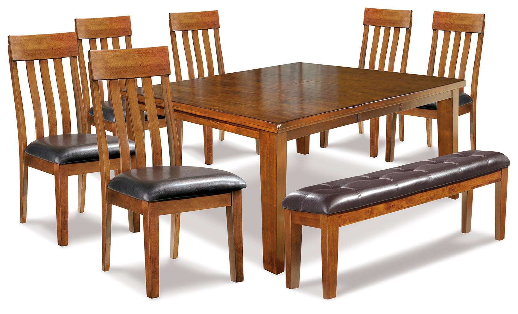 J&M Furniture - Ashley Furniture - Ralene Dining Table and 6 Chairs and Bench - Dining Table and 6 Chairs and Bench - D594D10