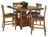 J&M Furniture - Ashley Furniture - Ralene Counter Height Dining Table and 4 Barstools - Counter Height Dining Table and 4 Barstools - D594D1
