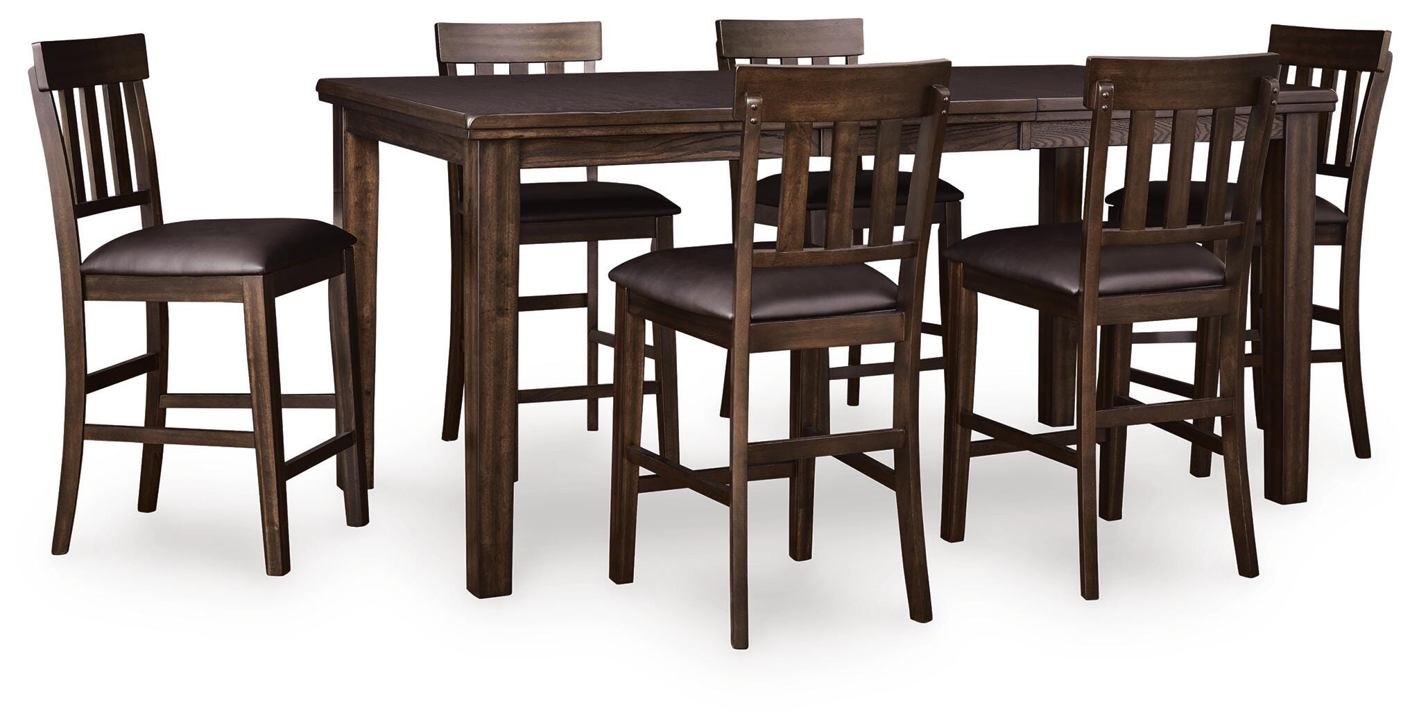 J&M Furniture - Ashley Furniture - Haddigan Counter Height Dining Table and 6 Barstools - Counter Height Dining Table and 6 Barstools - D596D11