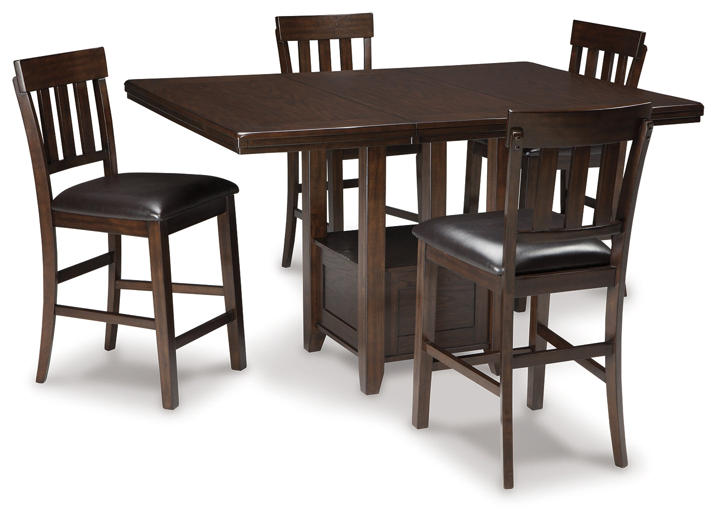 J&M Furniture - Ashley Furniture - Haddigan Counter Height Dining Table with 4 Barstools - Counter Height Dining Table with 4 Barstools - D596D5