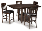 J&M Furniture - Ashley Furniture - Haddigan Counter Height Dining Table with 4 Barstools - Counter Height Dining Table with 4 Barstools - D596D5