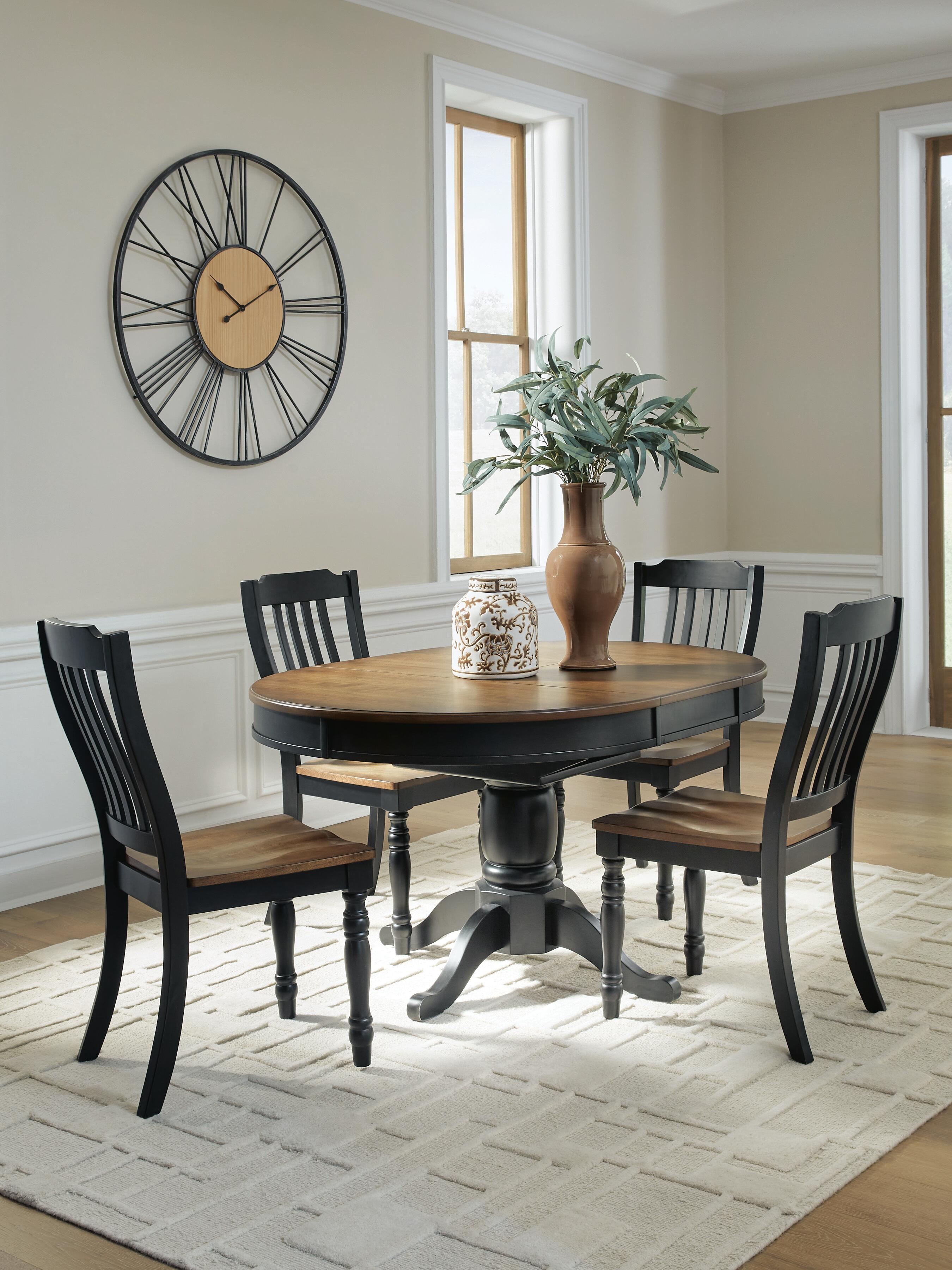 J&M Furniture - Ashley Furniture - Clorazi Extension Dining Table and 4 Chairs - Extension Dining Table and 4 Chairs - PCD619D2