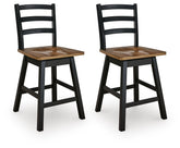 J&M Furniture - Ashley Furniture - Wildenauer Counter Height Barstool (Set of 2) - Counter Height Barstool (Set of 2) - D634-224X2