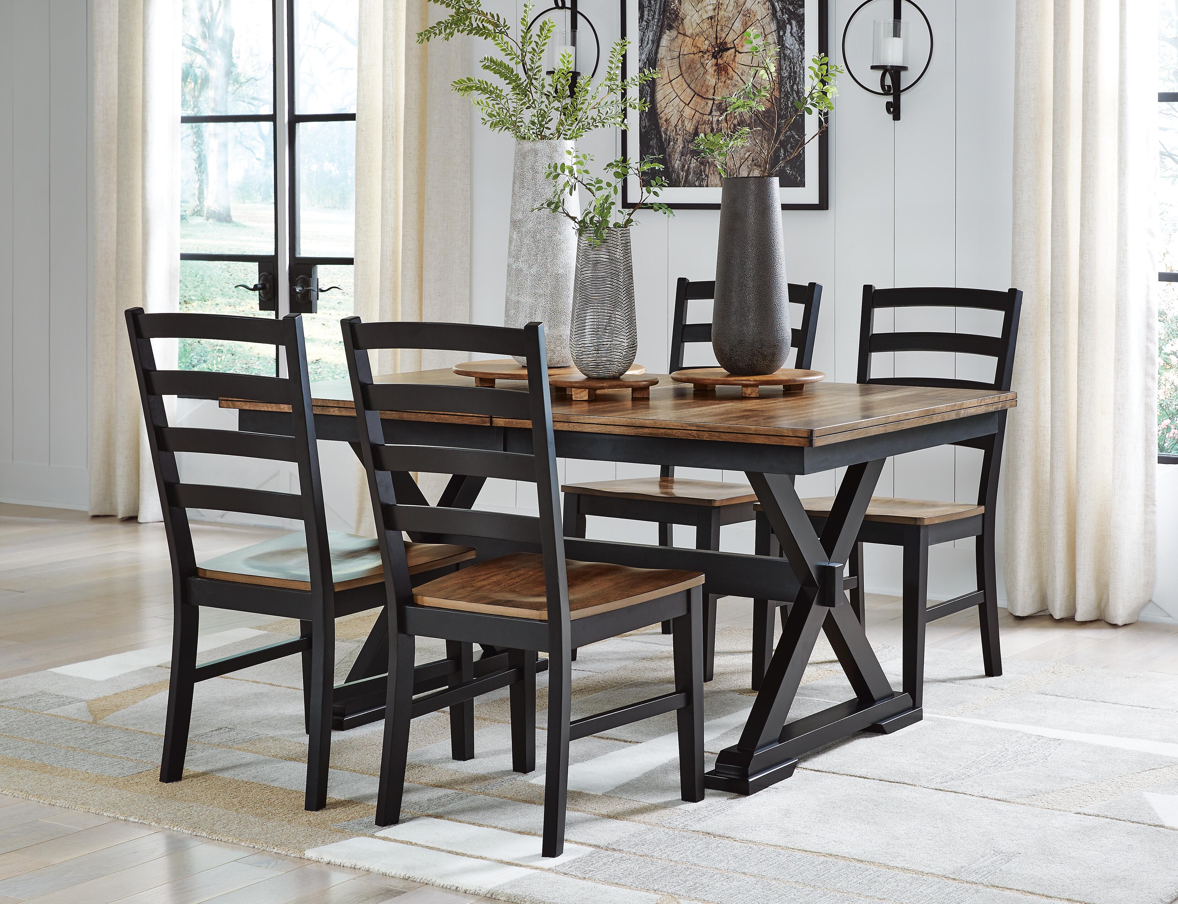 J&M Furniture - Ashley Furniture - Wildenauer Dining Table and 4 Chairs - Dining Table and 4 Chairs - D634D1