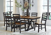 J&M Furniture - Ashley Furniture - Wildenauer Extension Dining Table and 6 Chairs - Extension Dining Table and 6 Chairs - D634D4