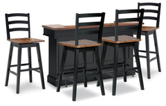 J&M Furniture - Ashley Furniture - Wildenauer Bar Table and 4 Barstools - Bar Table and 4 Barstools - D634D6