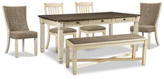 J&M Furniture - Ashley Furniture - Bolanburg Dining Table, 4 Chairs and Bench - Dining Table, 4 Chairs and Bench - D647D34