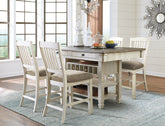 J&M Furniture - Ashley Furniture - Bolanburg Counter Height Dining Table with 4 Barstools - Counter Height Dining Table with 4 Barstools / Two-tone - D647D4