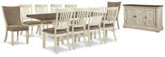 J&M Furniture - Ashley Furniture - Bolanburg Dining Extension Table,10 Chairs and Server - Dining Extension Table,10 Chairs and Server - D647D35